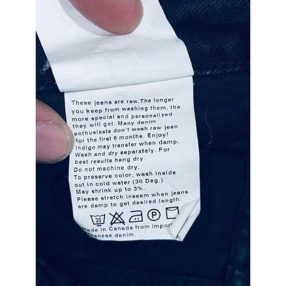 Naked Famous Jeans Mens Skinny Super Guy Black Power Stretch 34x28 Fits 32x28.5 - Picture 14 of 14